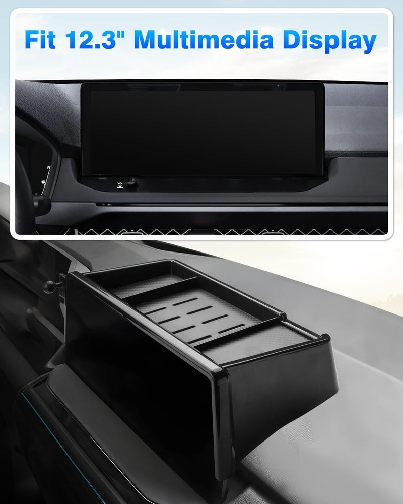 FIILINES Dashboard Tray for Hon-da Accord 2023 2024 (Fit 12.3" Touch Screen), Dash Center Console Organizer Interior Accord Accessories Dashboard Organizer Black - Image 3